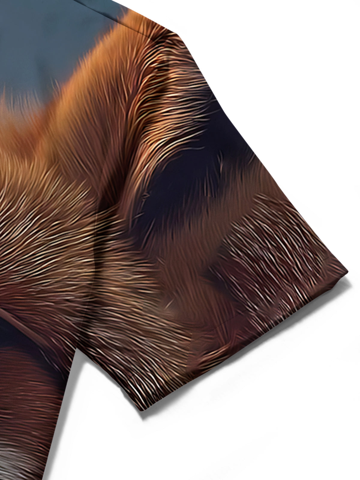 Fox Print Men's Pocket Short Sleeve Shirts