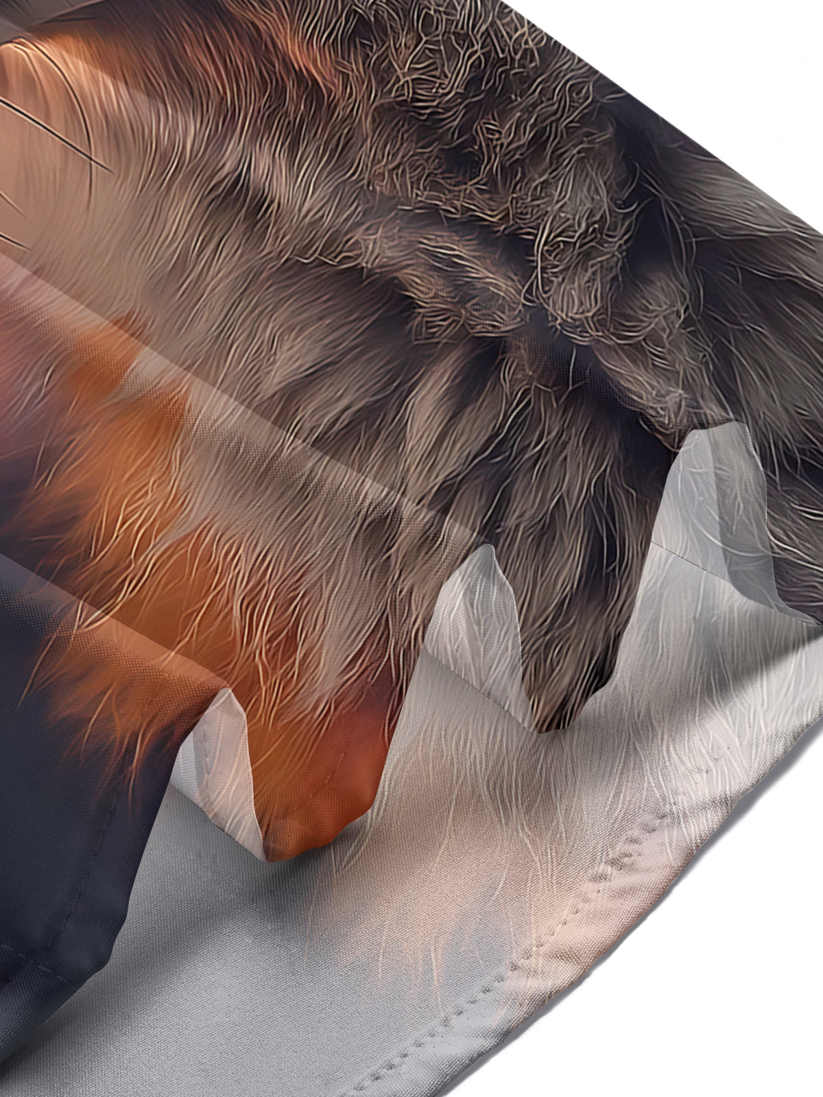 Fox Print Men's Pocket Short Sleeve Shirts