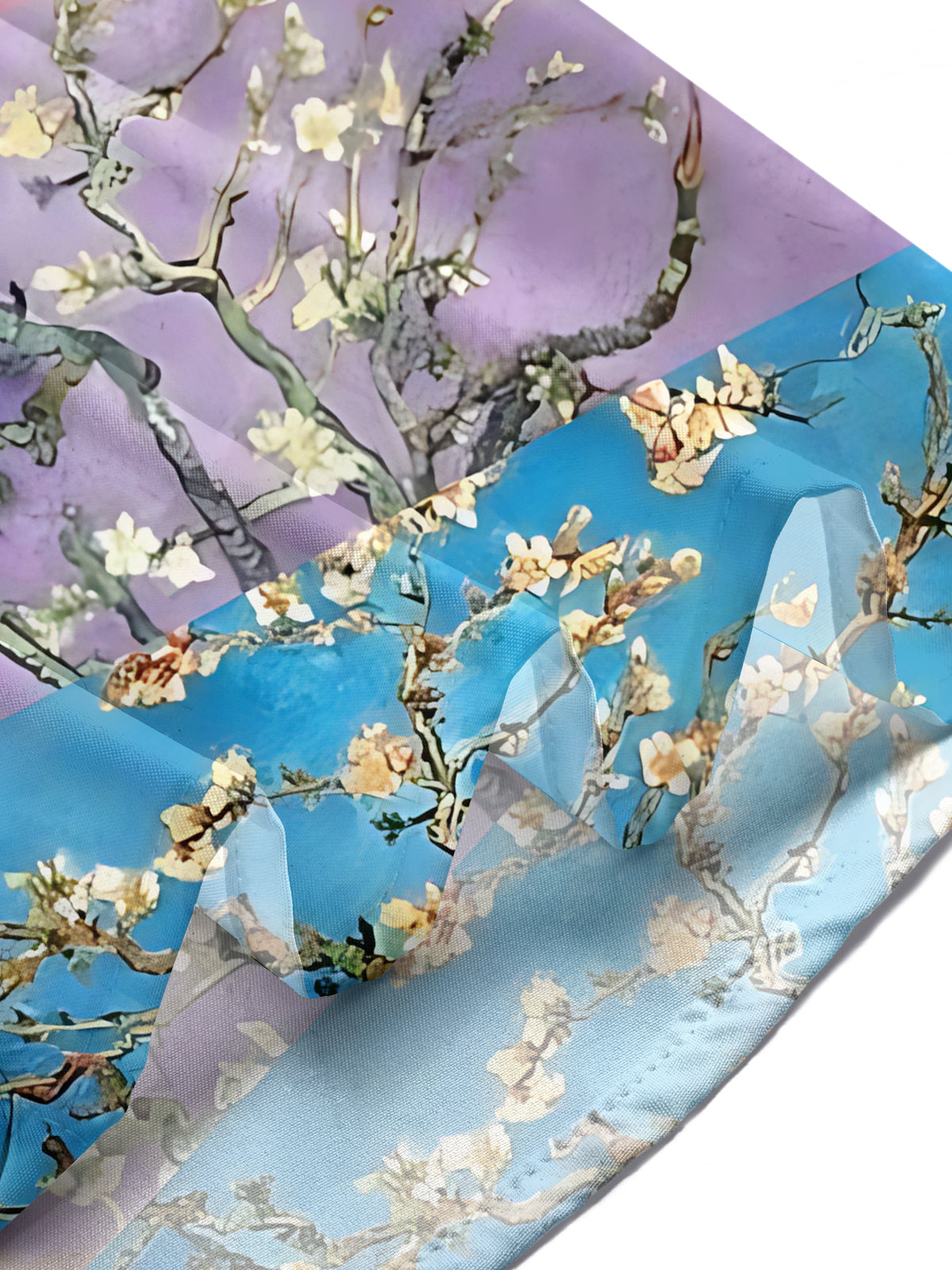 Apricot Blossom Print Men's Pocket Short Sleeve Shirts