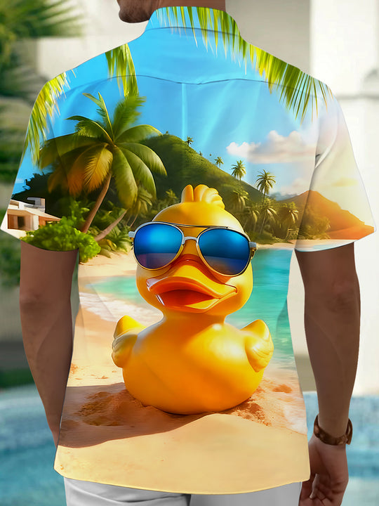 men's aloha shirt back view