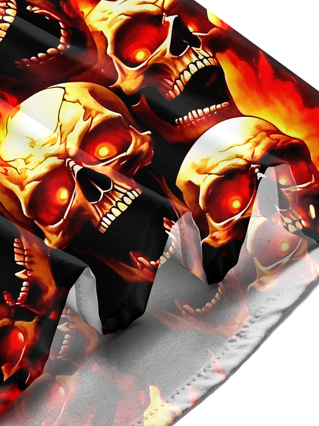 men's skull print shirt summer vacation