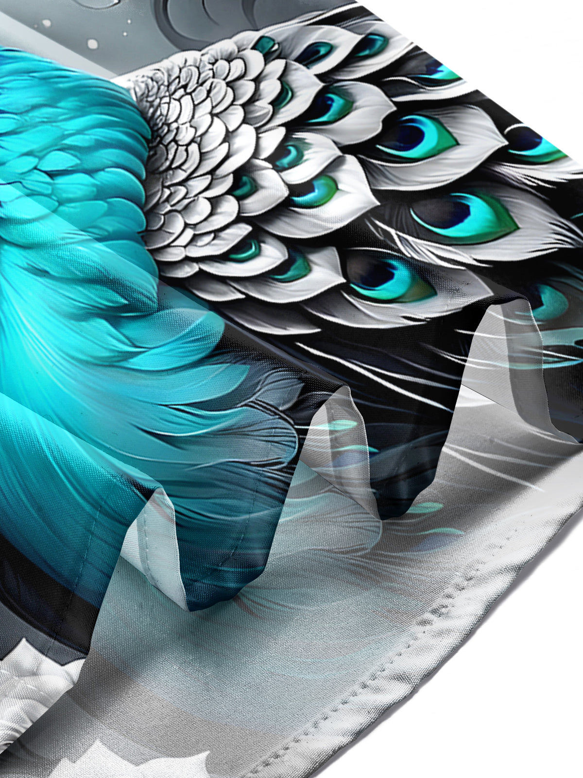 Peacock Floral Men's Pocket Short Sleeve Shirts