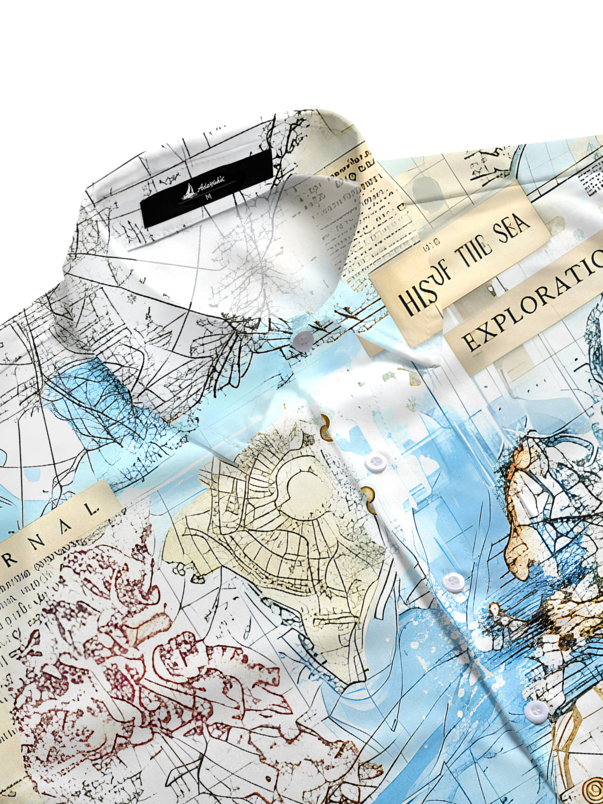 Hawaiian Map Men's Pocket Short Sleeve Shirts