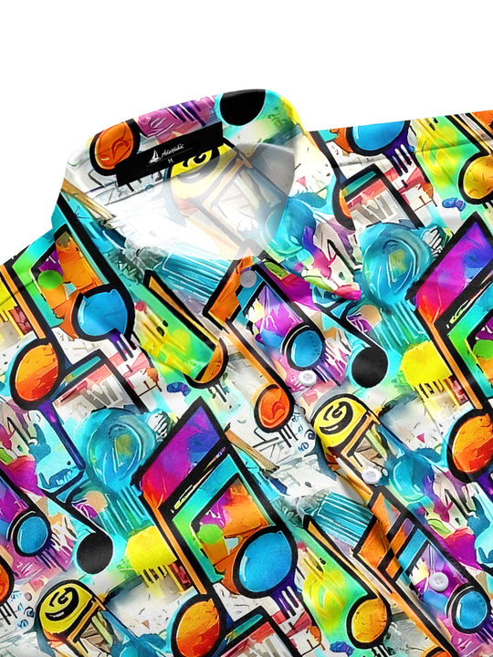 men's tie-dye shirt side view