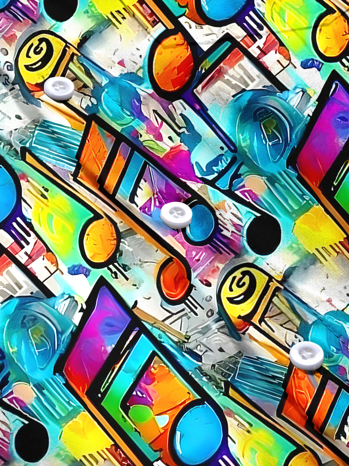 men's tie dye short sleeve flat lay shirt
