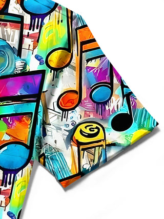 men's tie dye shirt close-up short sleeve