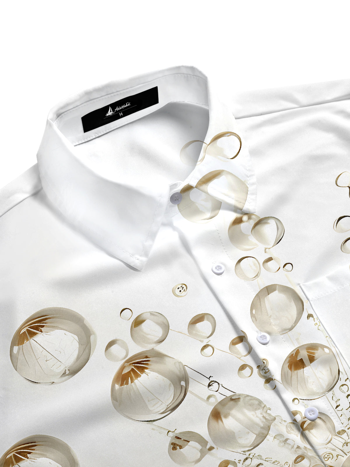 Water Drop Men's Pocket Short Sleeve Shirts