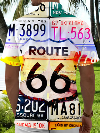 men's aloha shirt back view