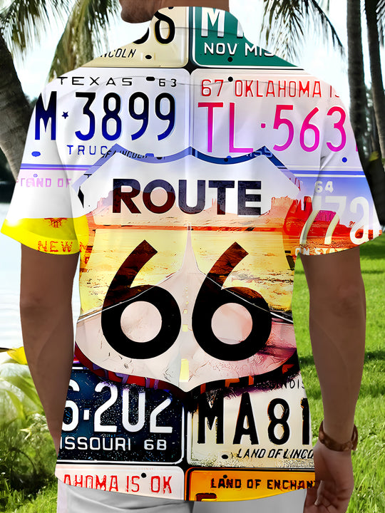 men's aloha shirt back view