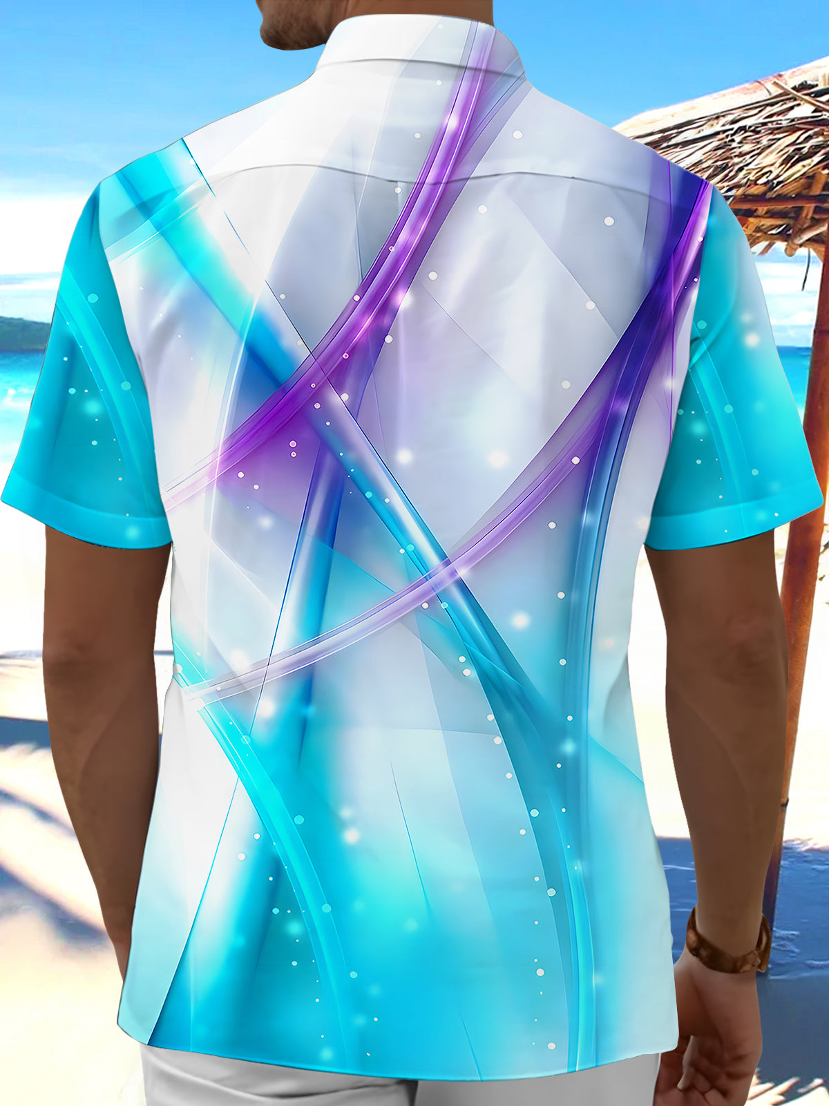 Abstract Men's Pocket Short Sleeve Shirts