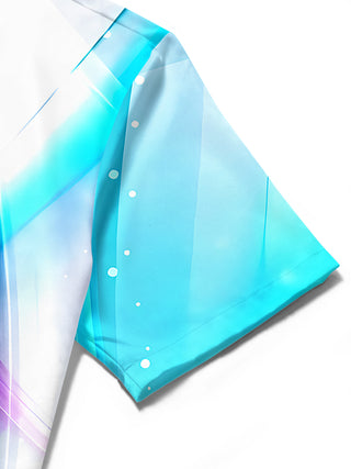 men's tie dye shirt close-up short sleeve
