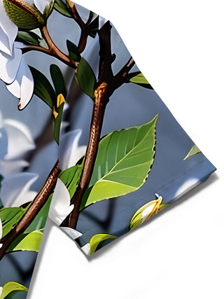 men's Hawaiian shirt close-up short sleeve