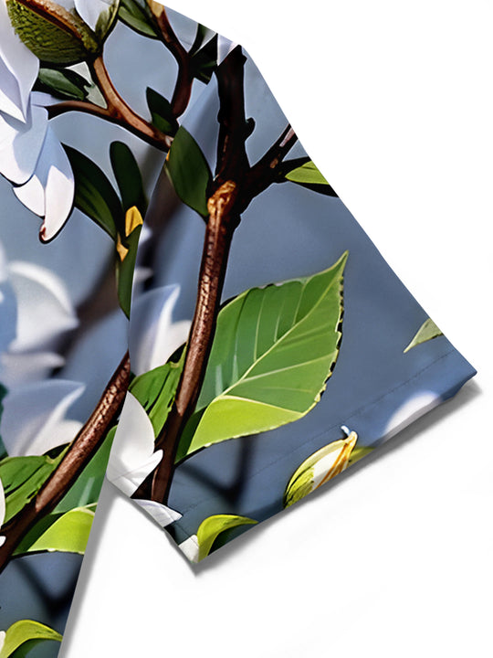 men's Hawaiian shirt close-up short sleeve