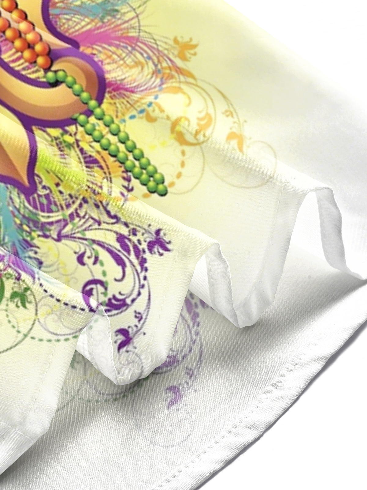 Mardi Gras Print Men's Pocket Short Sleeve Shirts