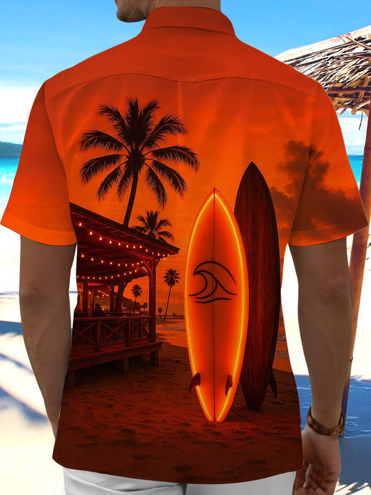 men's beach shirt back view