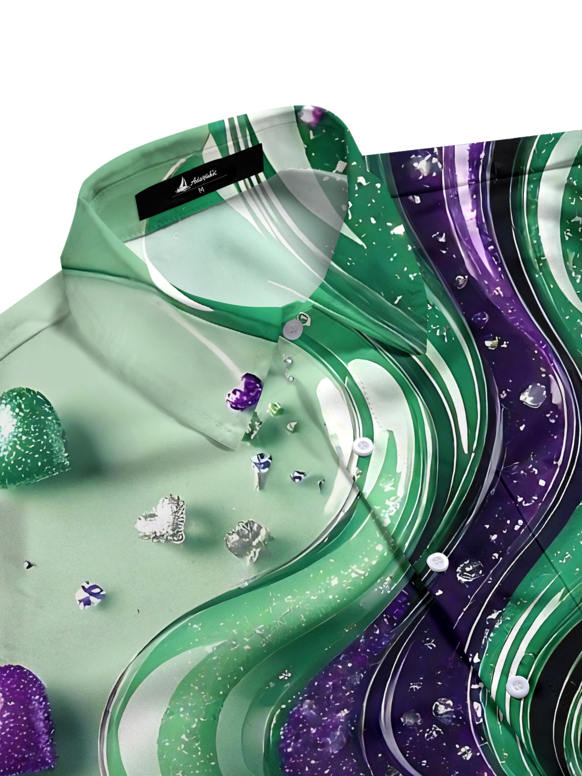 Abstract Print Men's Pocket Short Sleeve Shirts