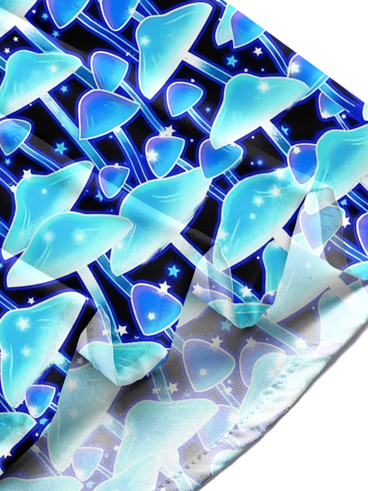 Mushroom Print Men's Pocket Short Sleeve Shirts