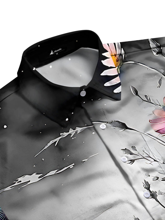 men's botanical shirt side view