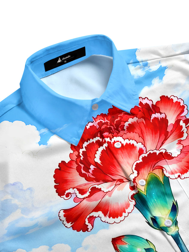men's botanical shirt side view