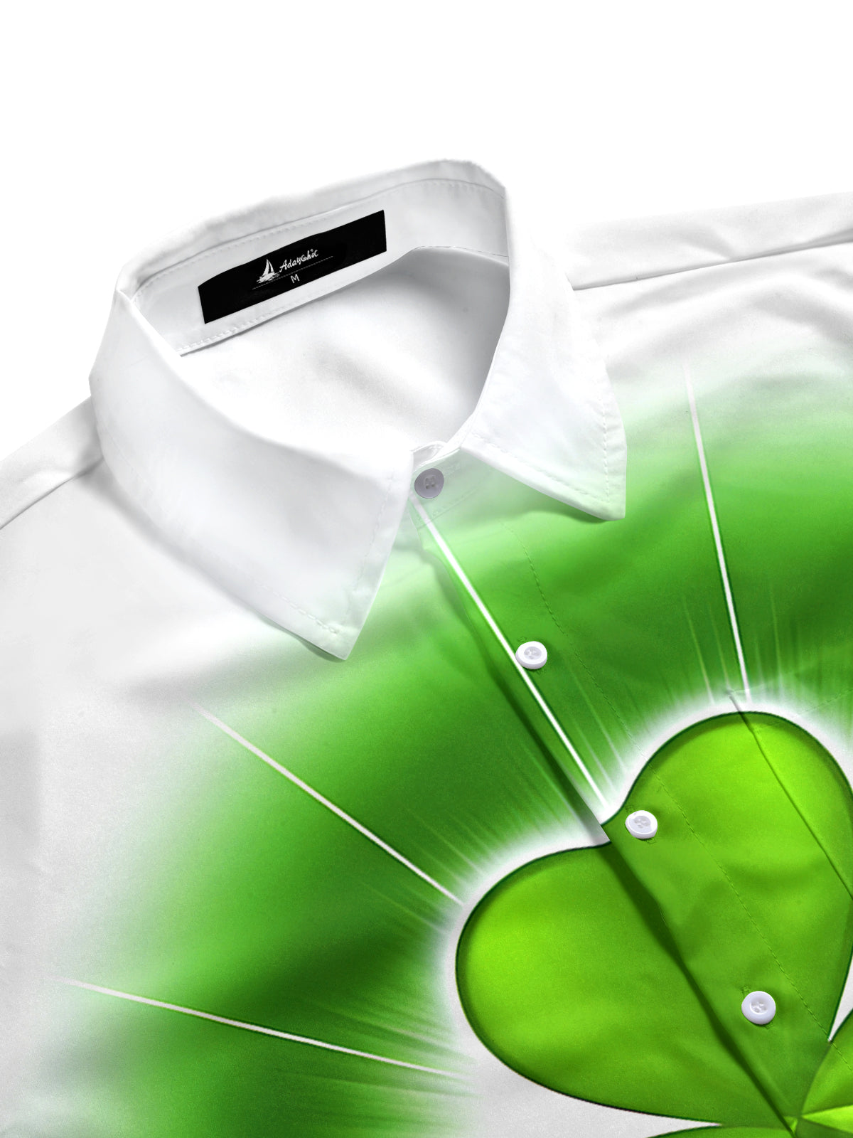 Four-leaf Clover Men's Pocket Short Sleeve Shirts