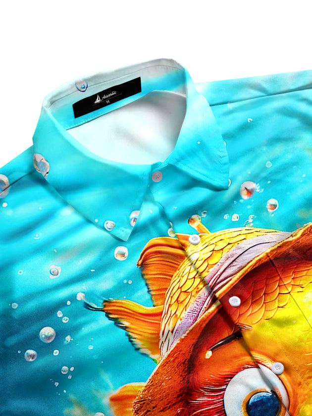 Hawaiian Goldfish Men's Pocket Short Sleeve Shirts