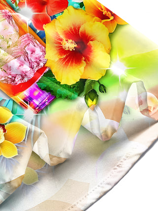 Men's Hawaiian print short sleeve shirt tropical beach vacation lifestyle