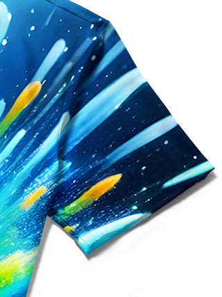 men's Hawaiian shirt close-up short sleeve
