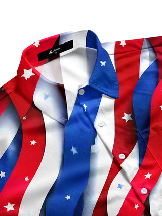 men's short sleeve shirt side view