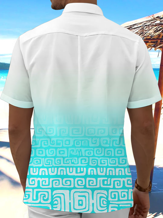 Men's tie dye short sleeve shirt back view