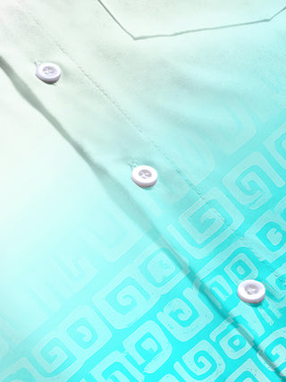 men's tie dye short sleeve flat lay shirt