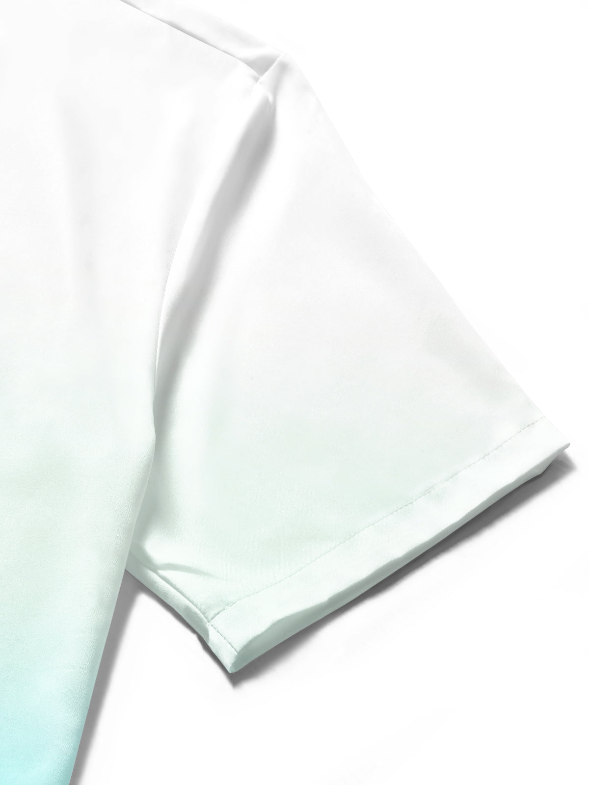 Men's tie dye short sleeve shirt close-up detail view