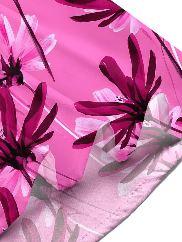 Floral Men's Pocket Short Sleeve Shirts