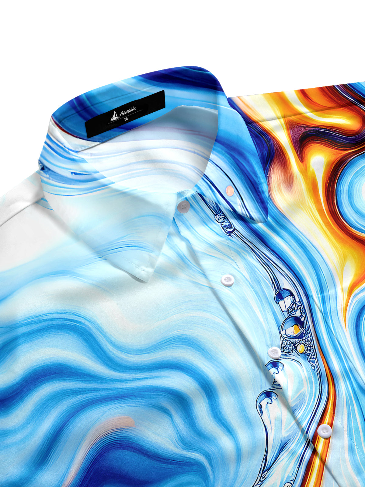 Abstract Men's Pocket Short Sleeve Shirts