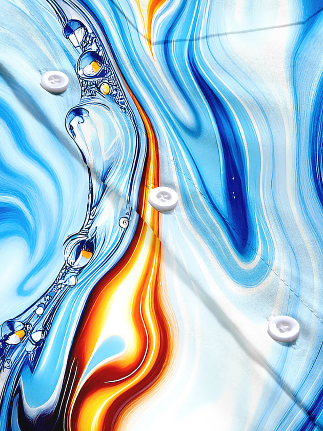 Abstract Men's Pocket Short Sleeve Shirts