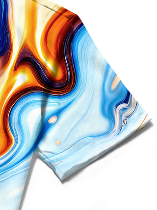 men's Hawaiian shirt close-up short sleeve