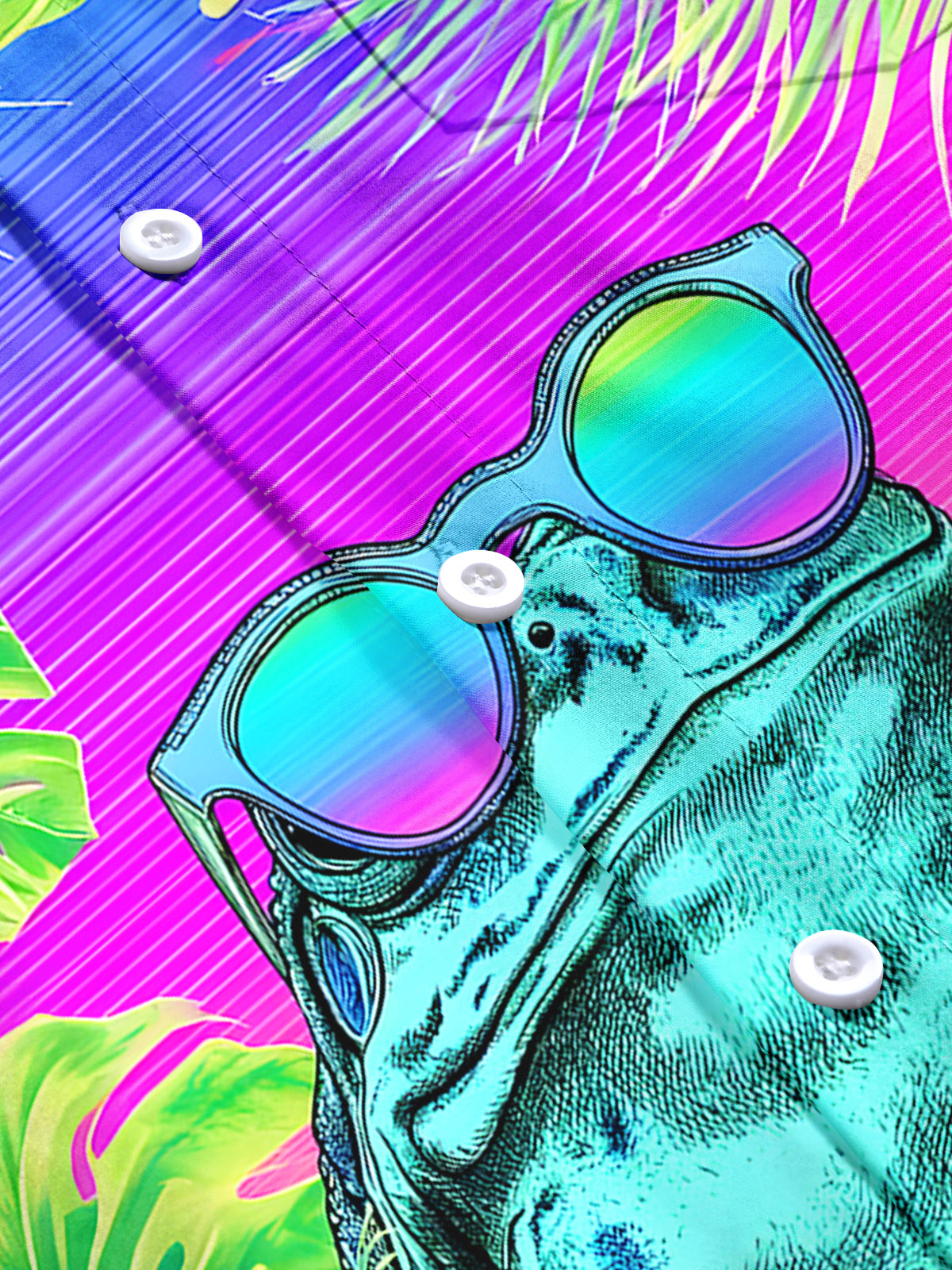 Hawaiian Frog Men's Pocket Short Sleeve Shirts