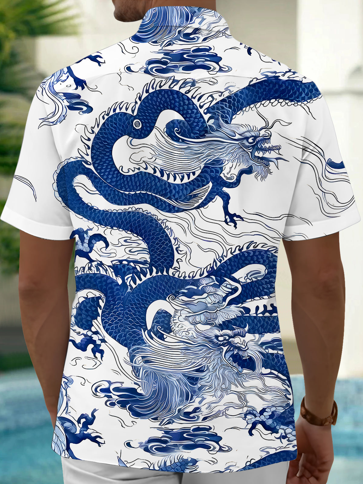 Dragon Men's Pocket Short Sleeve Shirts
