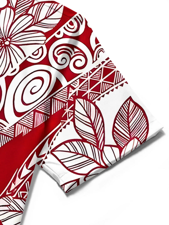 men's Hawaiian shirt close-up short sleeve