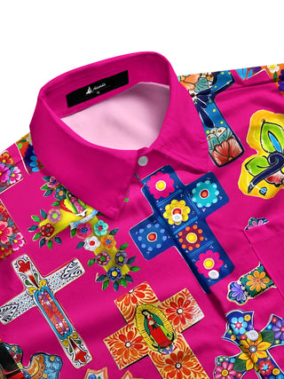 men's short sleeve shirt side view