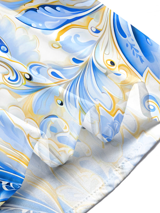 Men's abstract print short sleeve shirt lifestyle outdoor