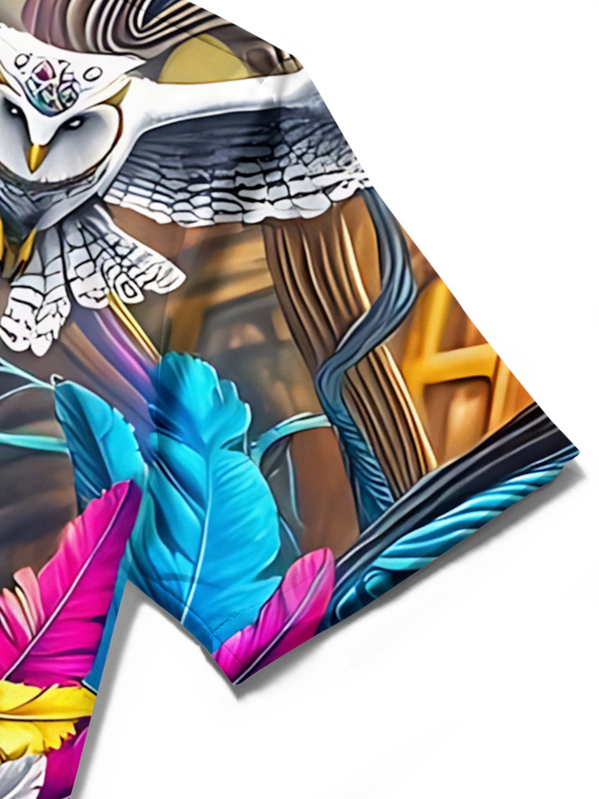 Native American Art Print Men's Pocket Short Sleeve Shirts