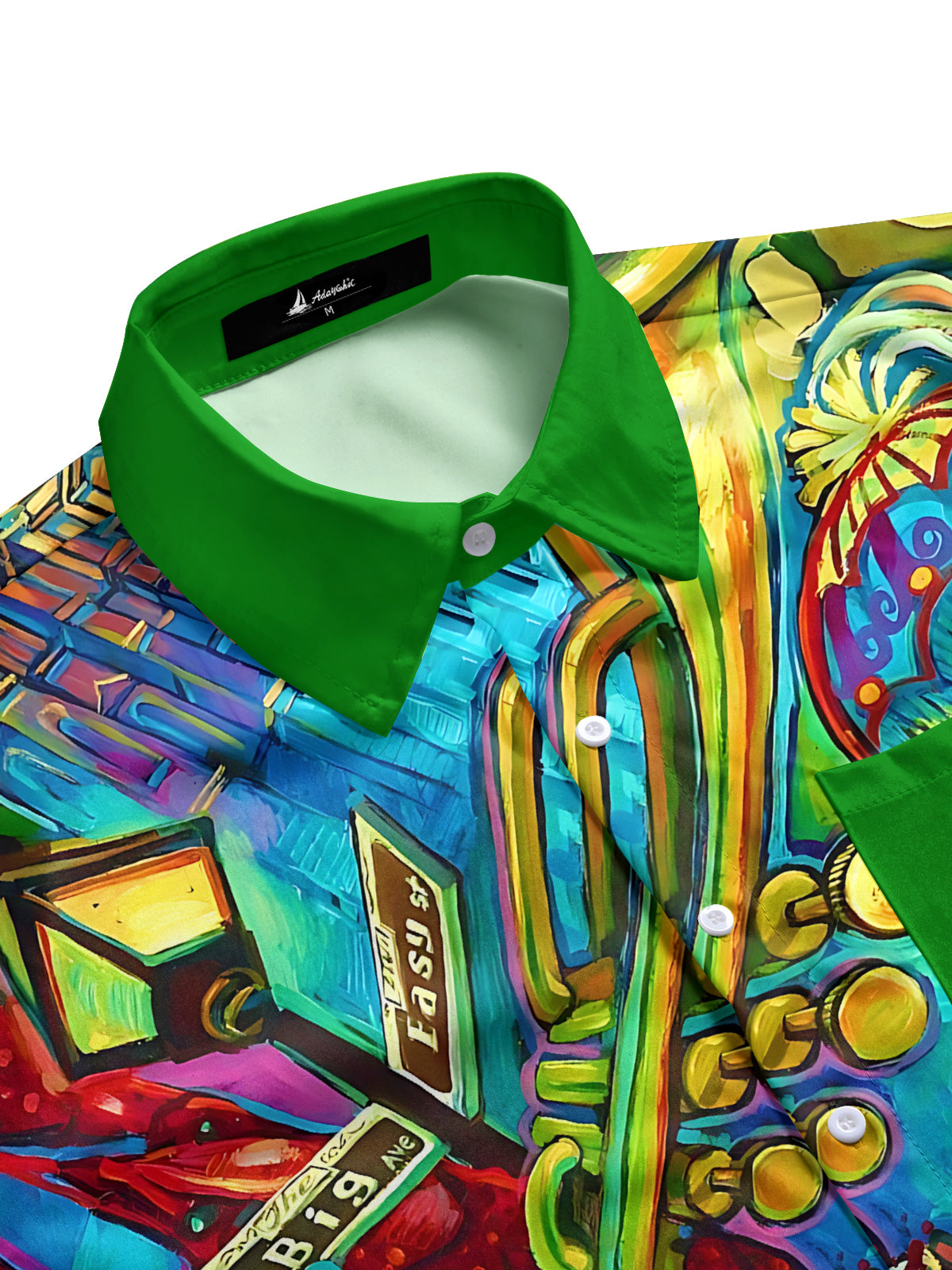 Mardi Gras Art Print Men's Pocket Short Sleeve Shirts