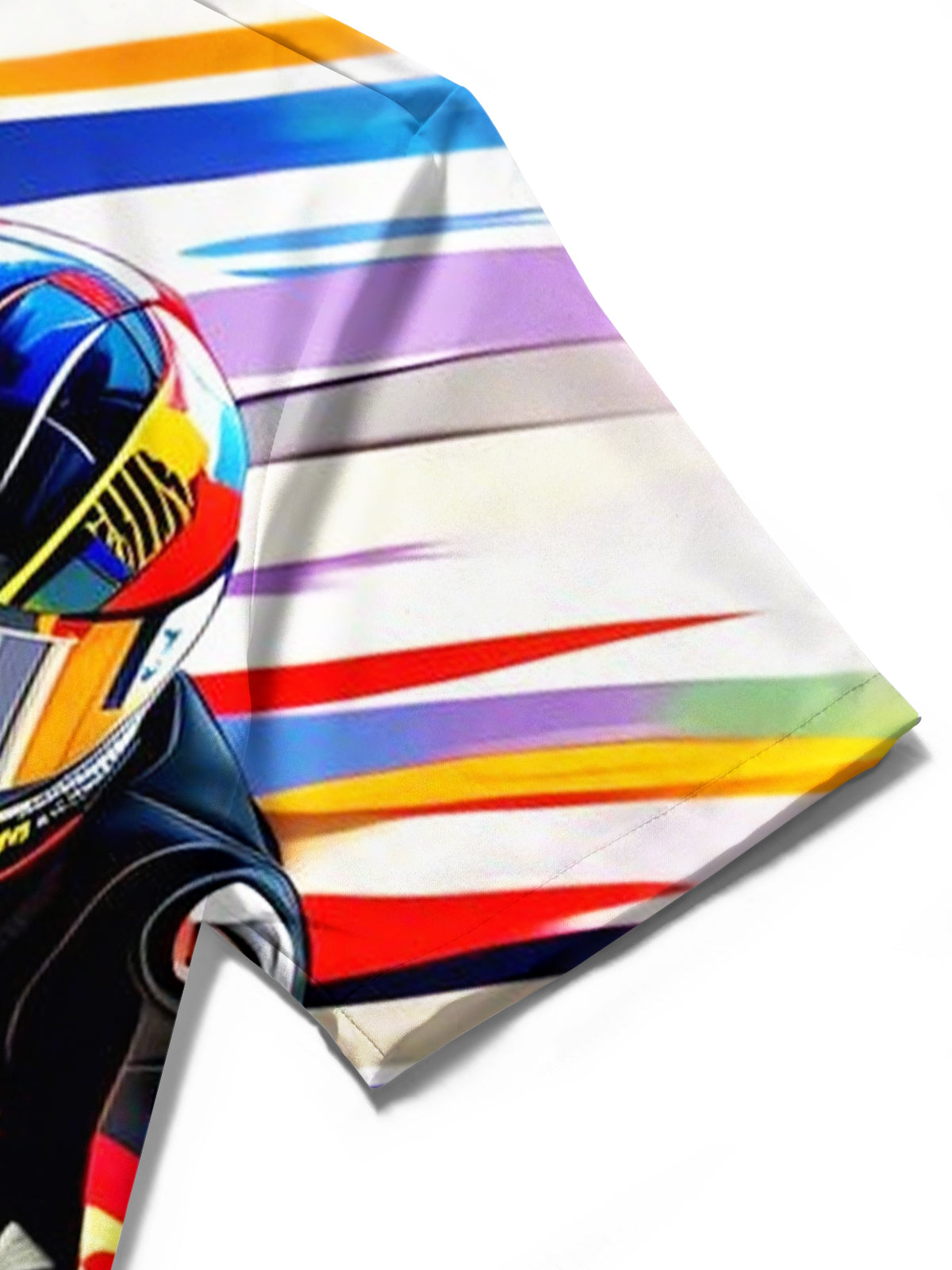 Motorcycle Rider Art Print Men's Pocket Short Sleeve Shirts