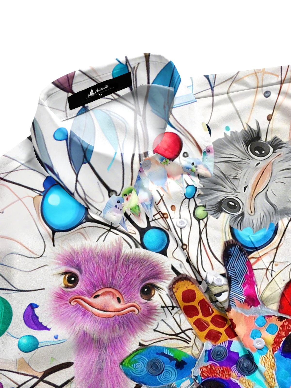 Animal Print Men's Pocket Short Sleeve Shirts