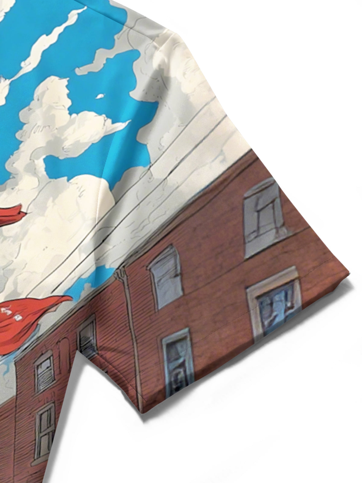 Skull Car Print Men's Pocket Short Sleeve Shirts