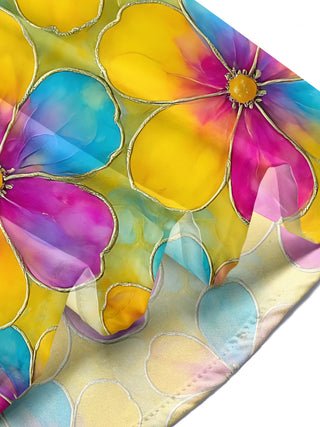 Men's floral short sleeve shirt lifestyle side view