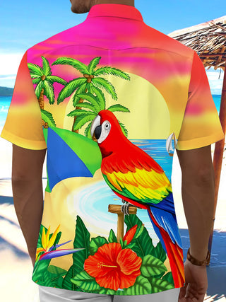men's aloha shirt back view