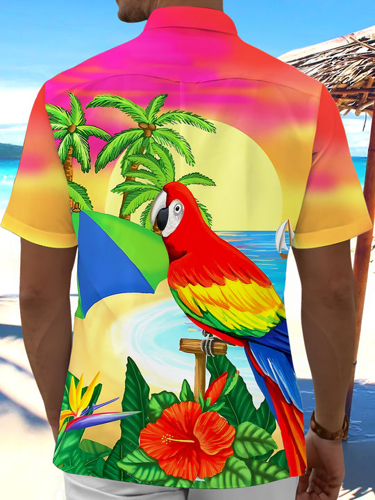 men's aloha shirt back view