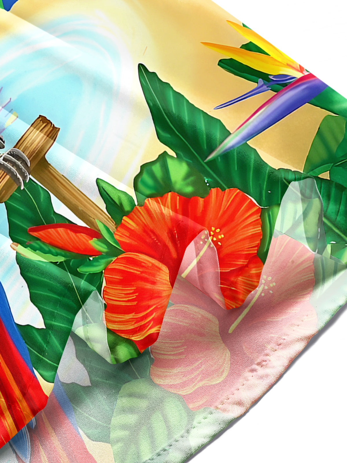 Hawaiian Parrot Men's Pocket Short Sleeve Shirts