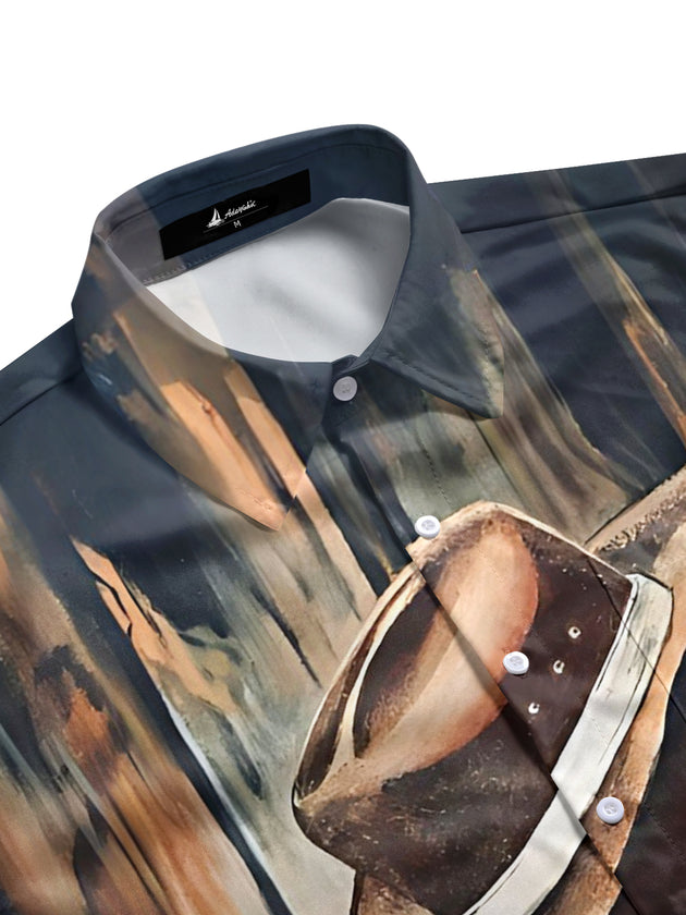men's short sleeve shirt side view